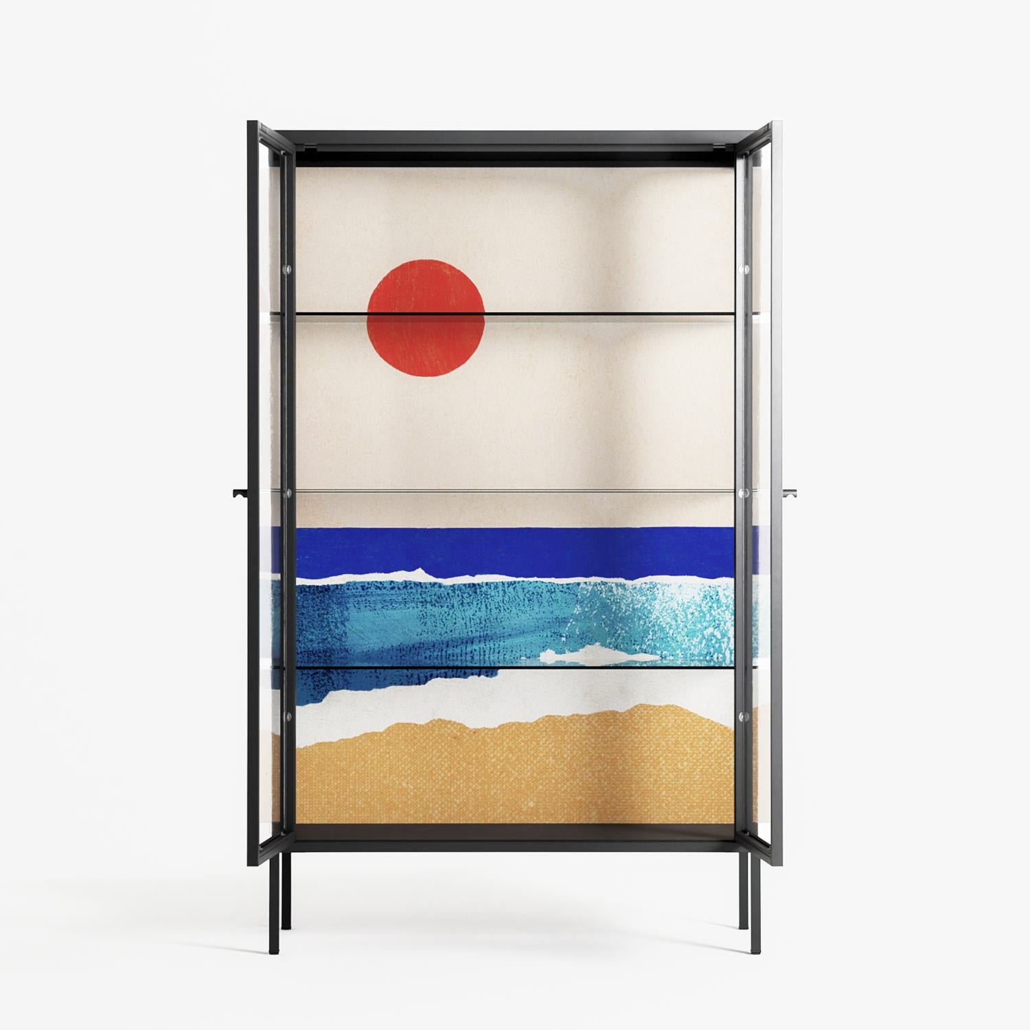 Ocean Sunrise - Cabinet - Henry Rivers - Antracite - Clear glass