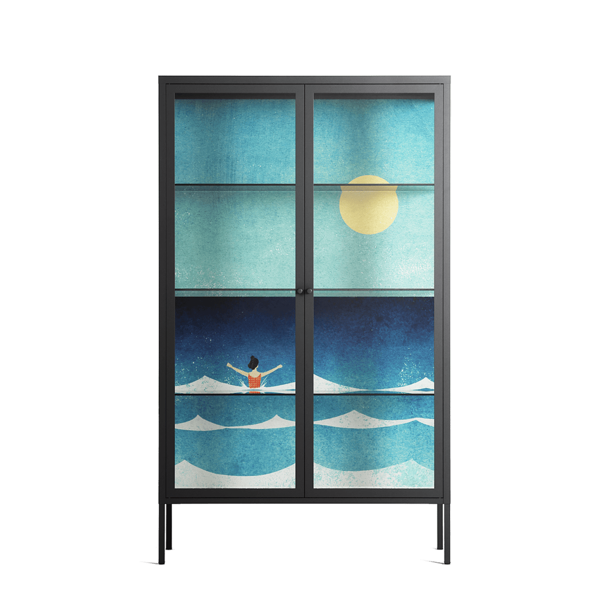 Sea Swim - Cabinet - Henry Rivers - Antracite - Clear glass