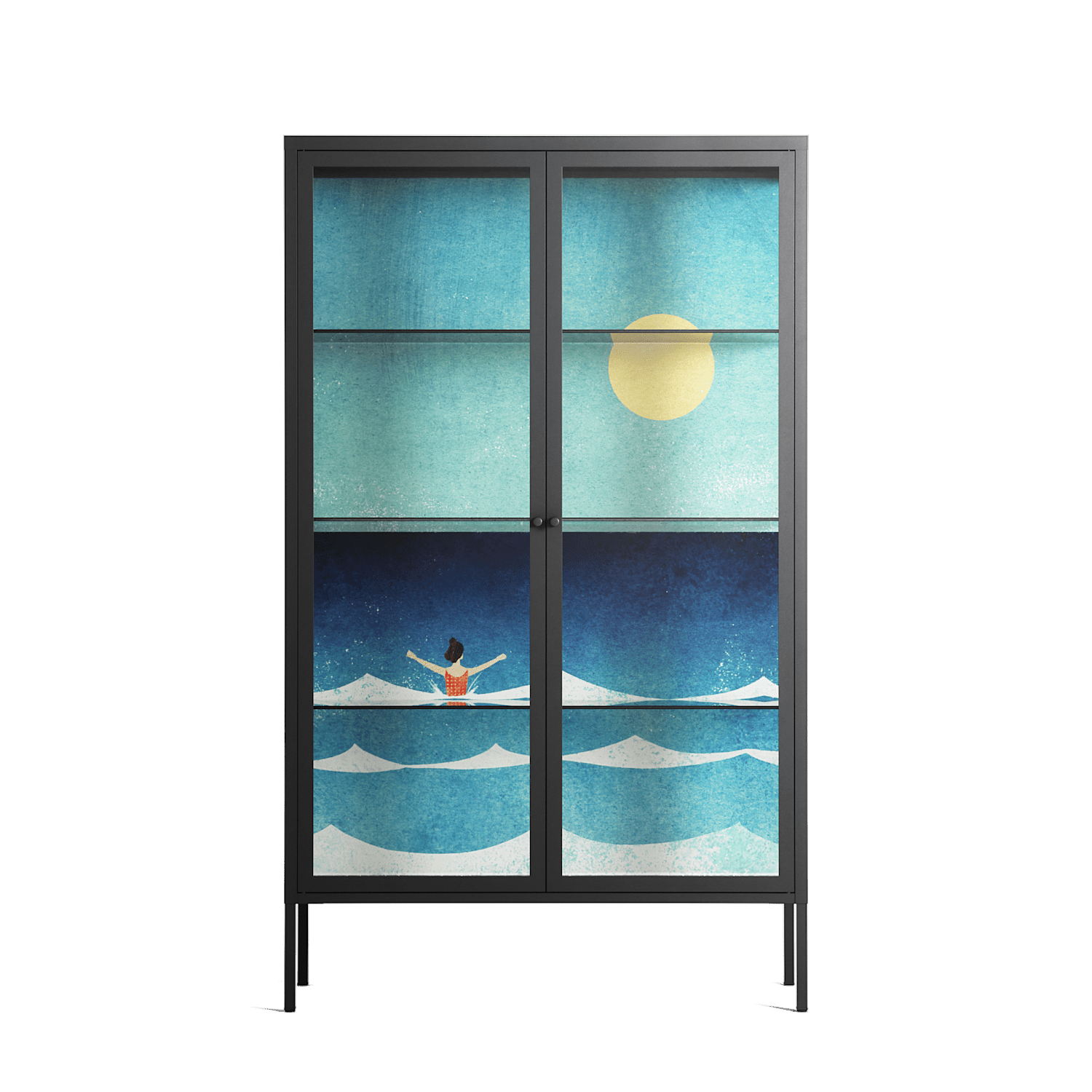 Sea Swim - Cabinet - Henry Rivers - Antracite - Clear glass