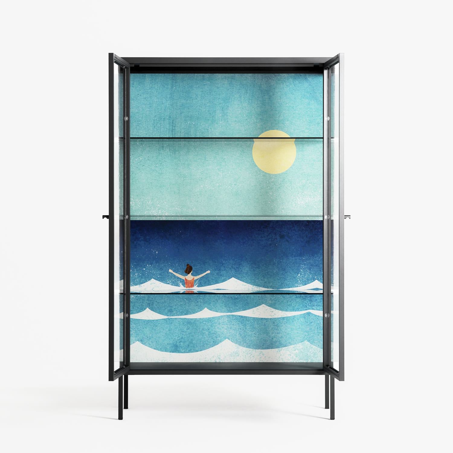 Sea Swim - Cabinet - Henry Rivers - Antracite - Clear glass