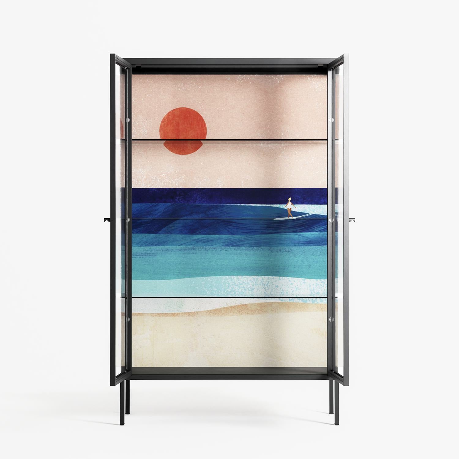 The Wave - Cabinet - Henry Rivers - Antracite - Clear glass