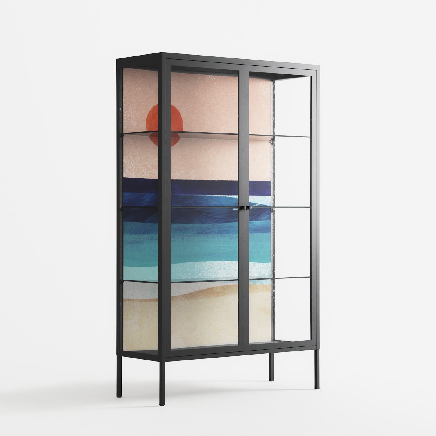 The Wave - Cabinet - Henry Rivers - Antracite - Clear glass