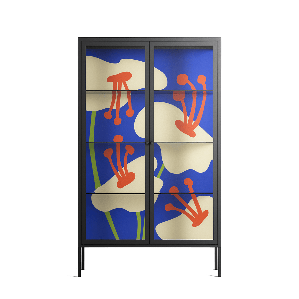 Meadow - Cabinet - Magda March - Antracite - Clear glass