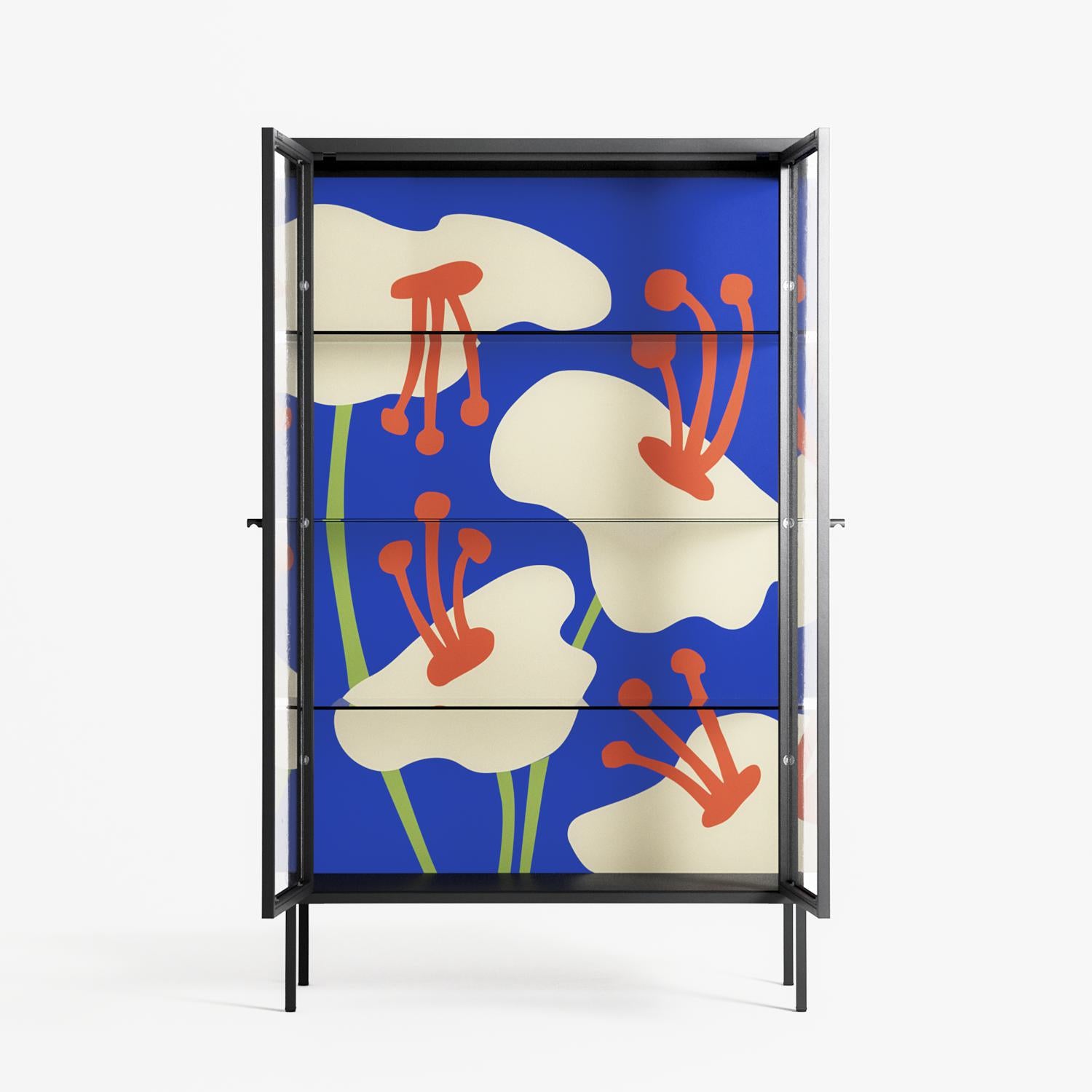 Meadow - Cabinet - Magda March - Antracite - Clear glass