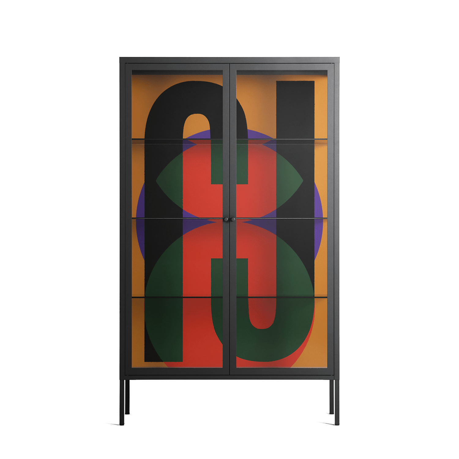 JJ - Cabinet - Oluwasheyi Adebayo - Antracite - Clear glass