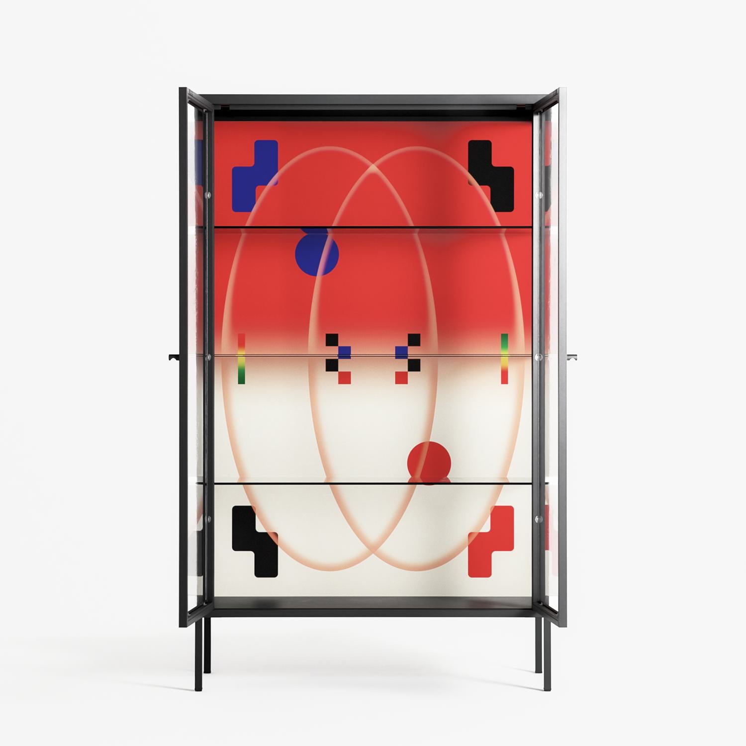 Parallel Mirage - Cabinet - Oluwasheyi Adebayo - Antracite - Clear glass