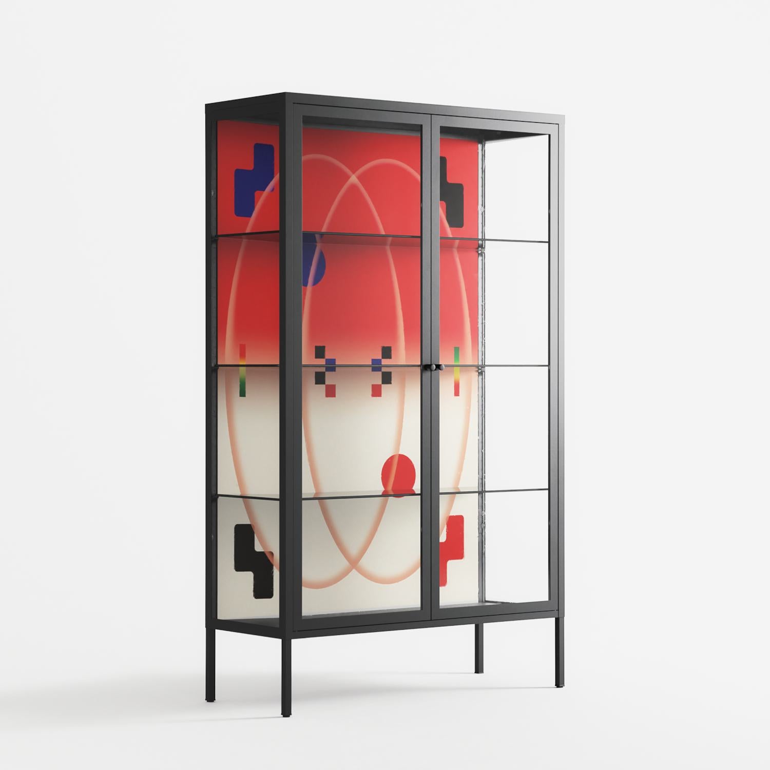 Parallel Mirage - Cabinet - Oluwasheyi Adebayo - Antracite - Clear glass