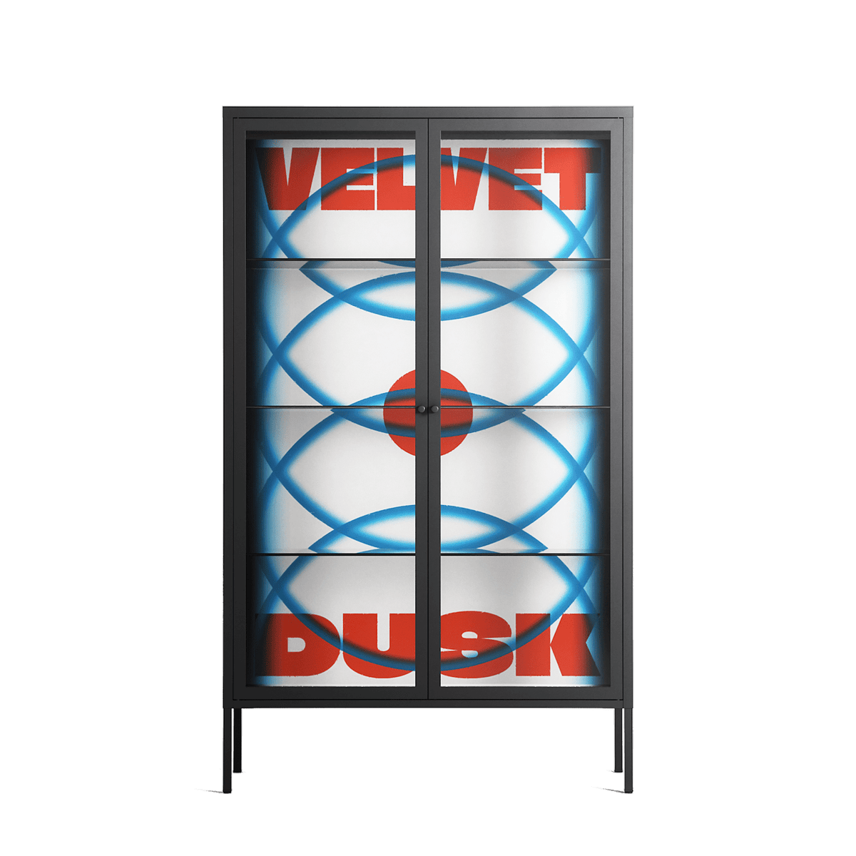 Velvet Dusk - Cabinet - Oluwasheyi Adebayo - Antracite - Clear glass