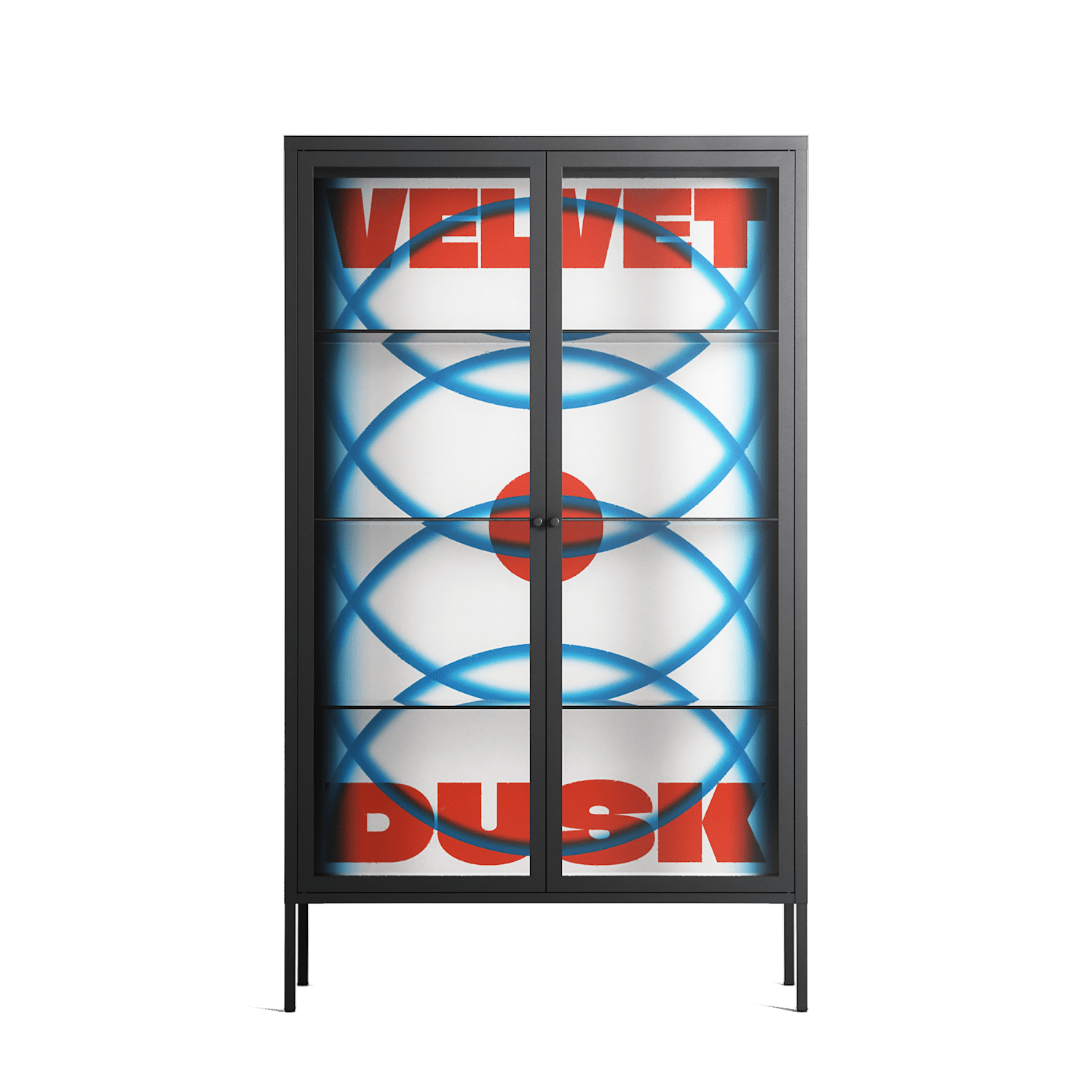 Velvet Dusk - Cabinet - Oluwasheyi Adebayo - Antracite - Clear glass