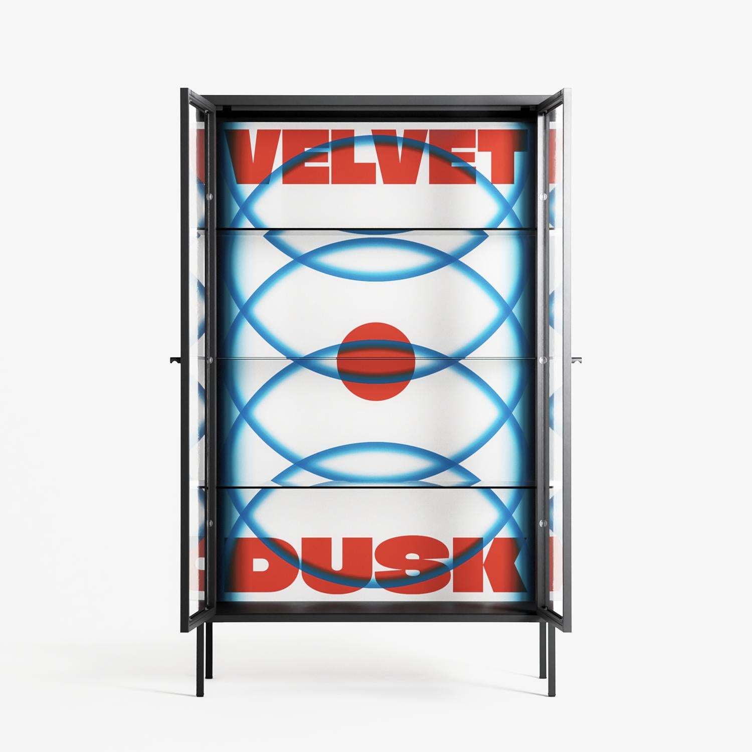 Velvet Dusk - Cabinet - Oluwasheyi Adebayo - Antracite - Clear glass
