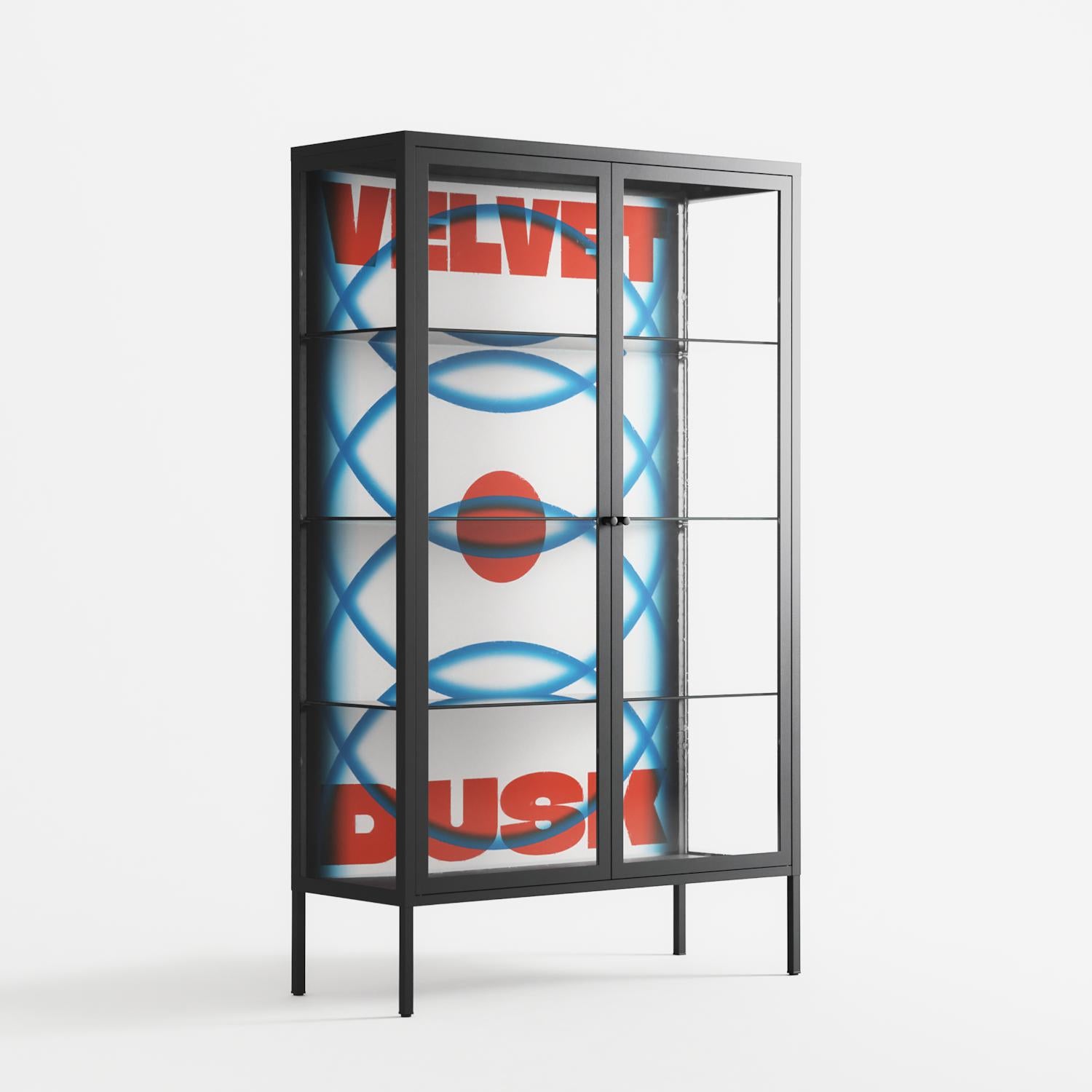 Velvet Dusk - Cabinet - Oluwasheyi Adebayo - Antracite - Clear glass
