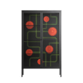 Floral Pipes - Cabinet - Kristin Eriksson - Antracite - Clear glass