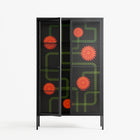 Floral Pipes - Cabinet - Kristin Eriksson - Antracite - Clear glass