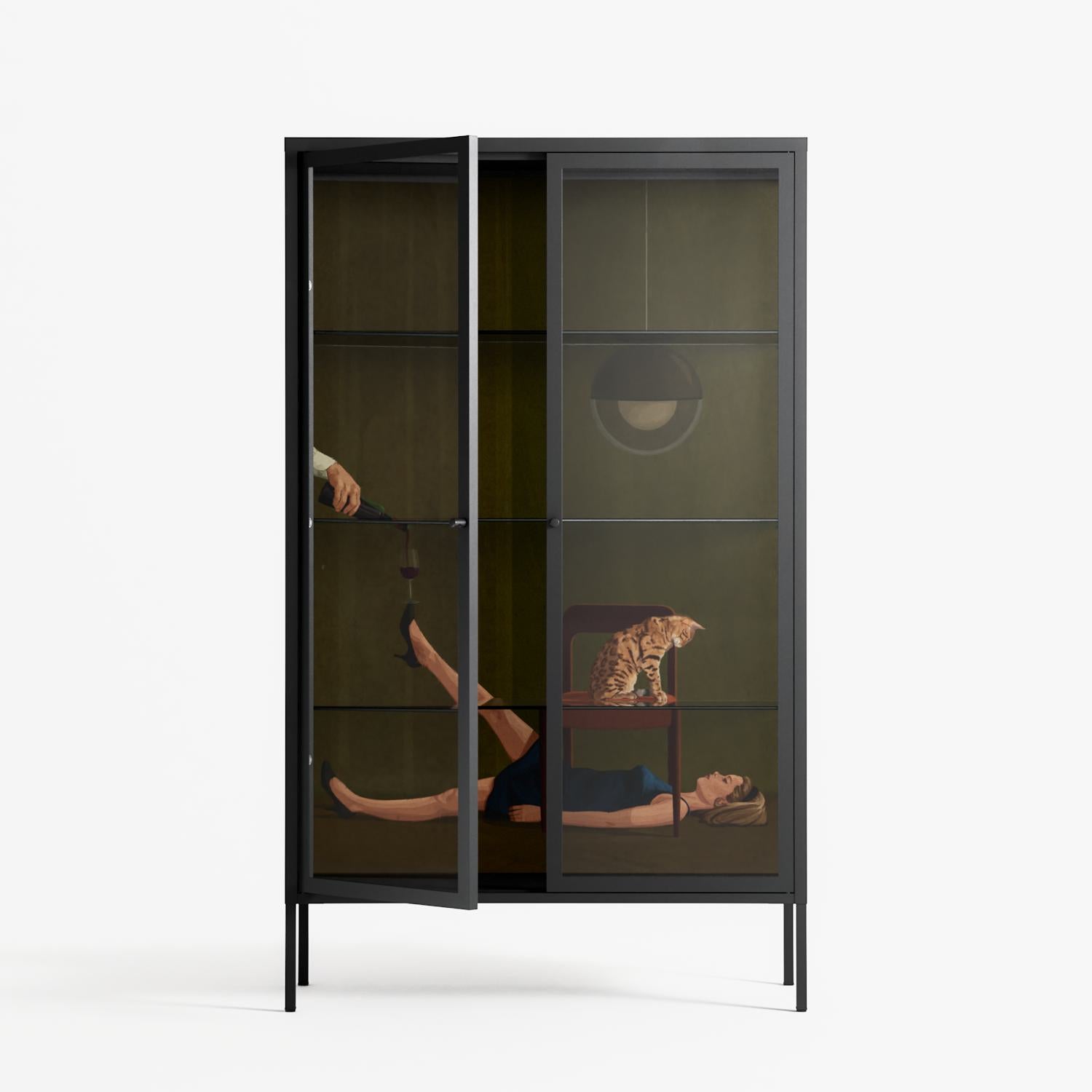 Friday Night Rituals - Cabinet - Kristin Eriksson - Antracite - Clear glass