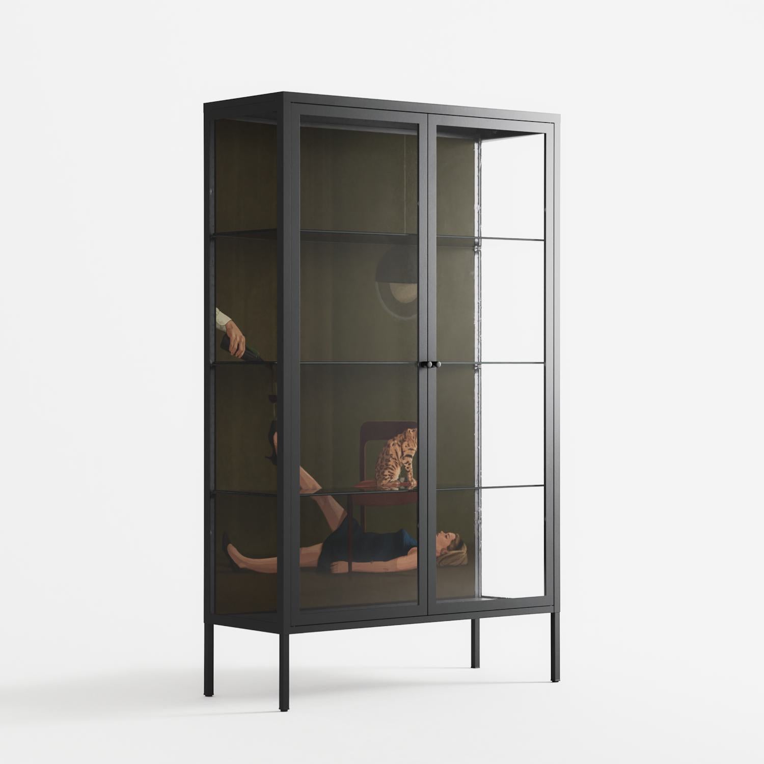 Friday Night Rituals - Cabinet - Kristin Eriksson - Antracite - Clear glass