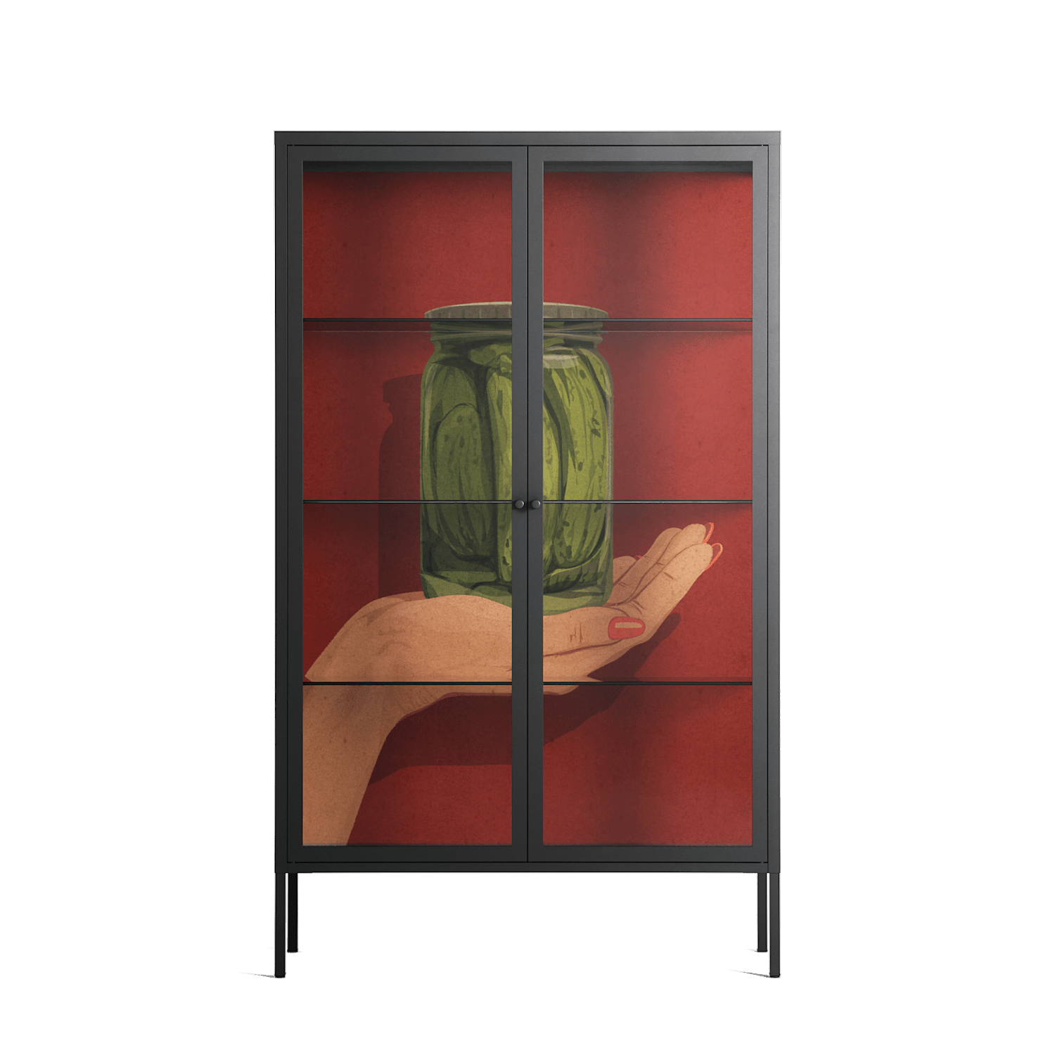 Pickles - Cabinet - Kristin Eriksson - Antracite - Clear glass