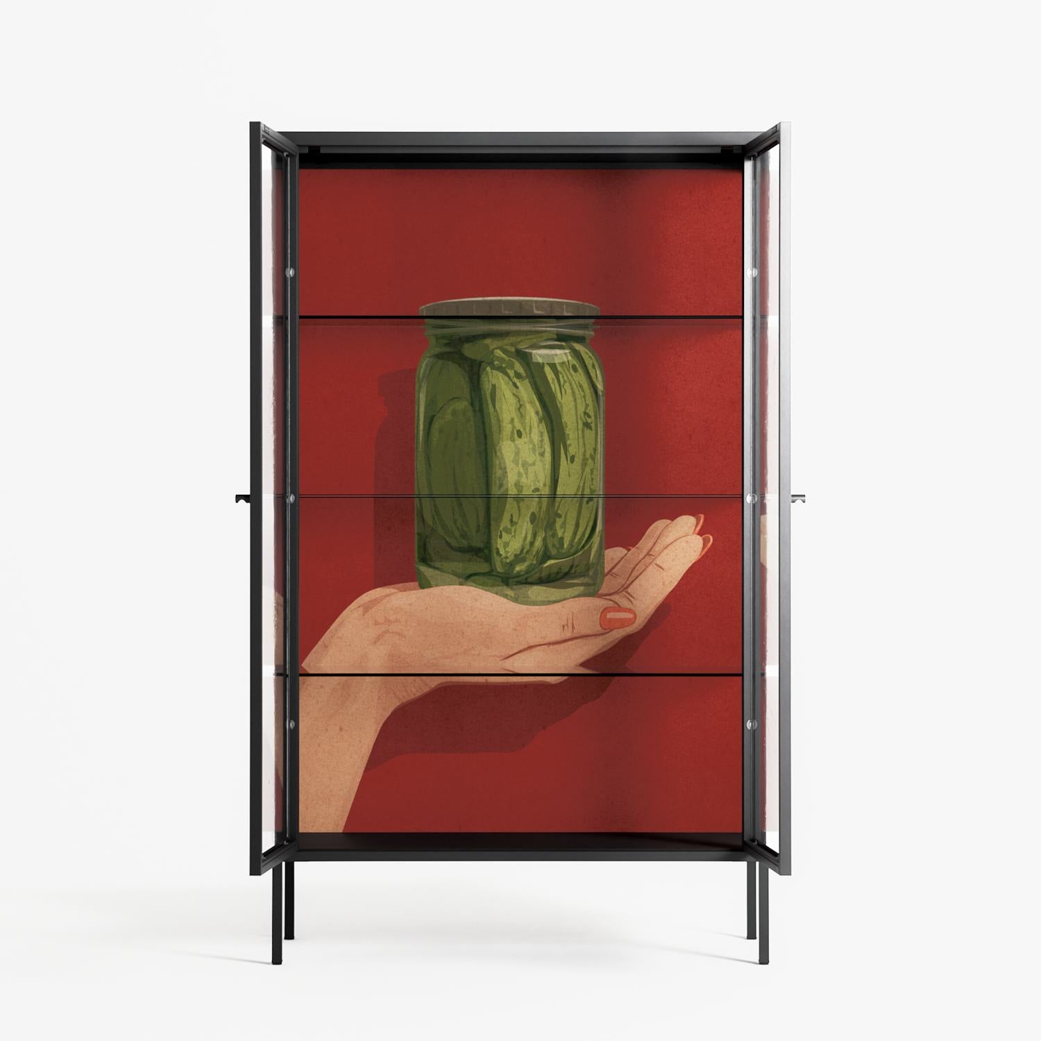 Pickles - Cabinet - Kristin Eriksson - Antracite - Clear glass