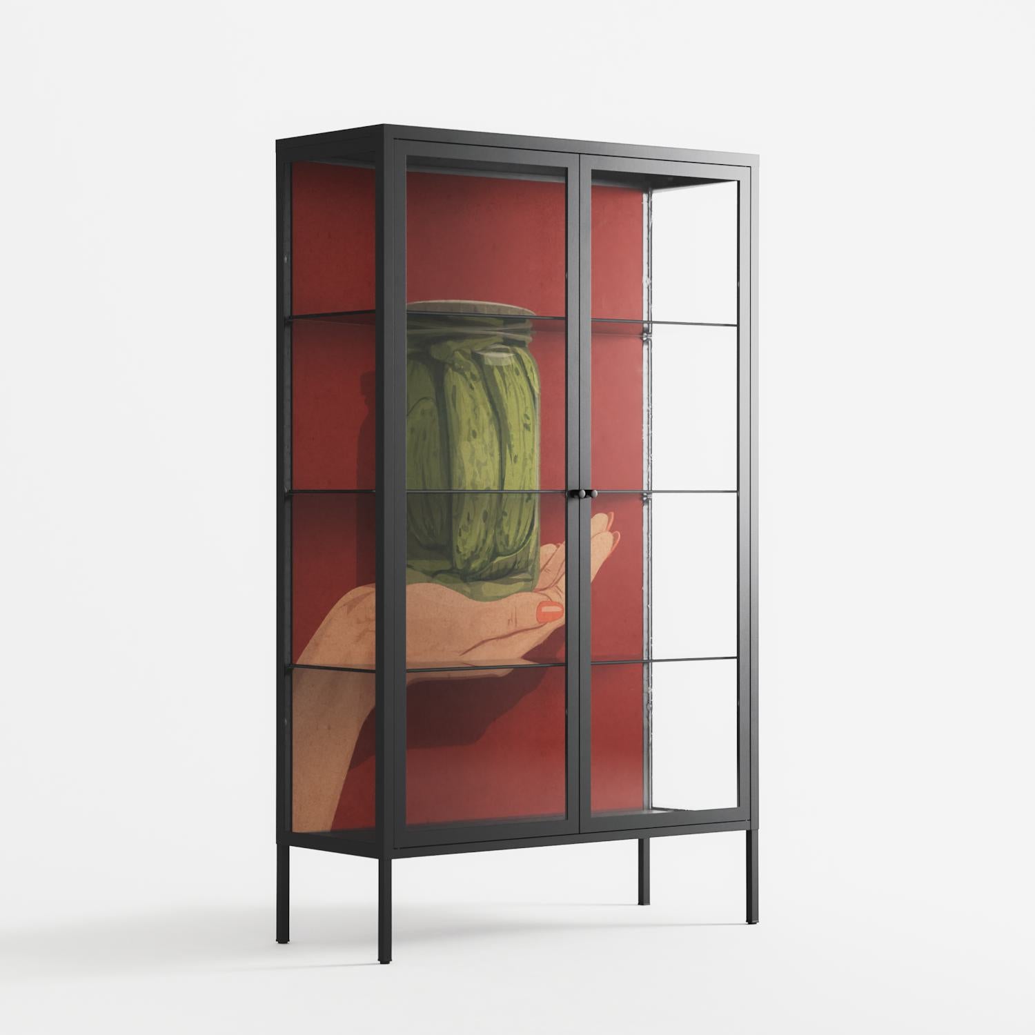 Pickles - Cabinet - Kristin Eriksson - Antracite - Clear glass