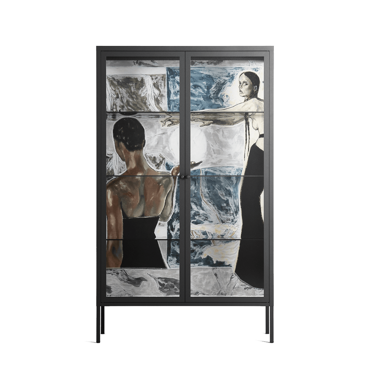 Balance - Cabinet - Sophie Goudman-Peachey - Antracite - Clear glass