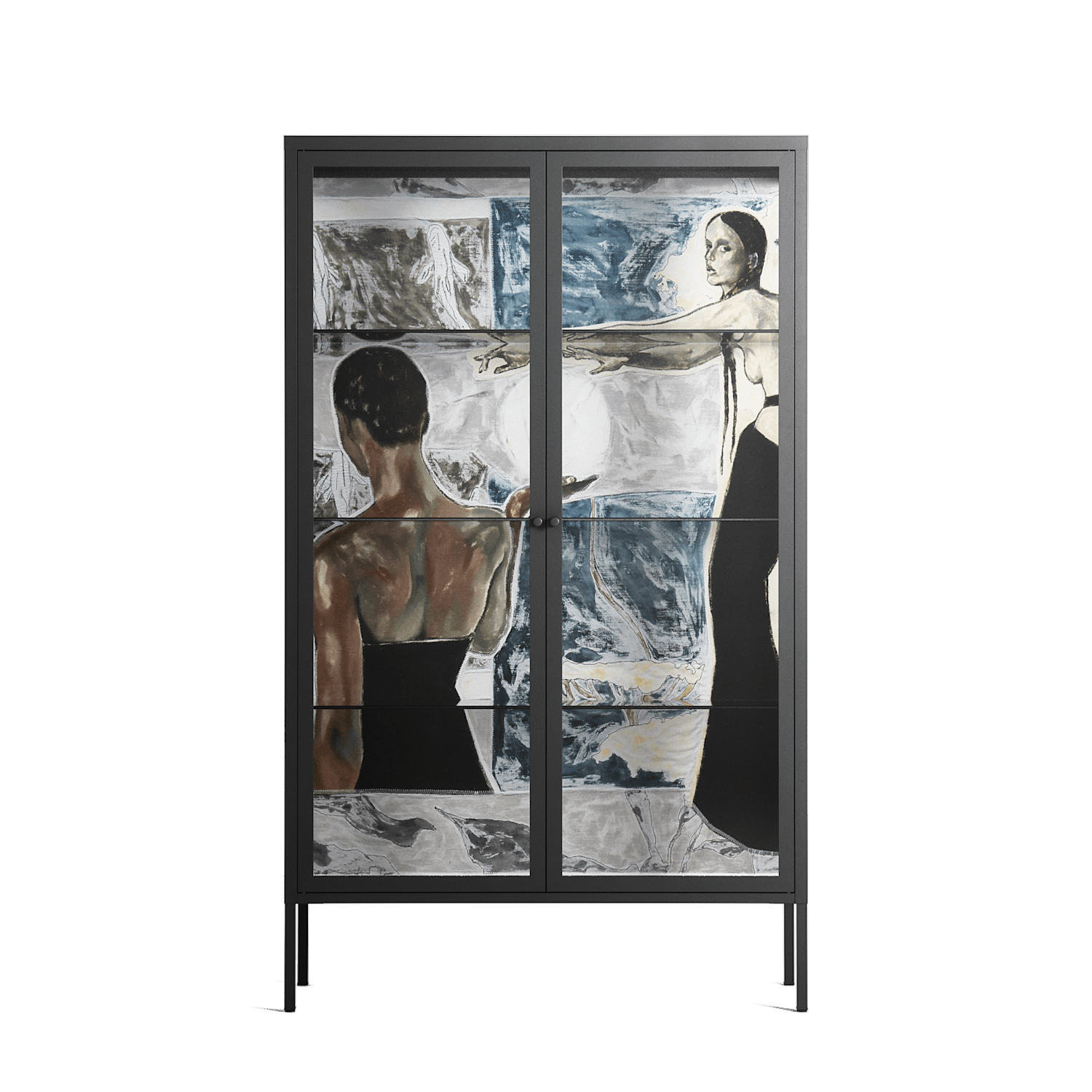 Balance - Cabinet - Sophie Goudman-Peachey - Antracite - Clear glass