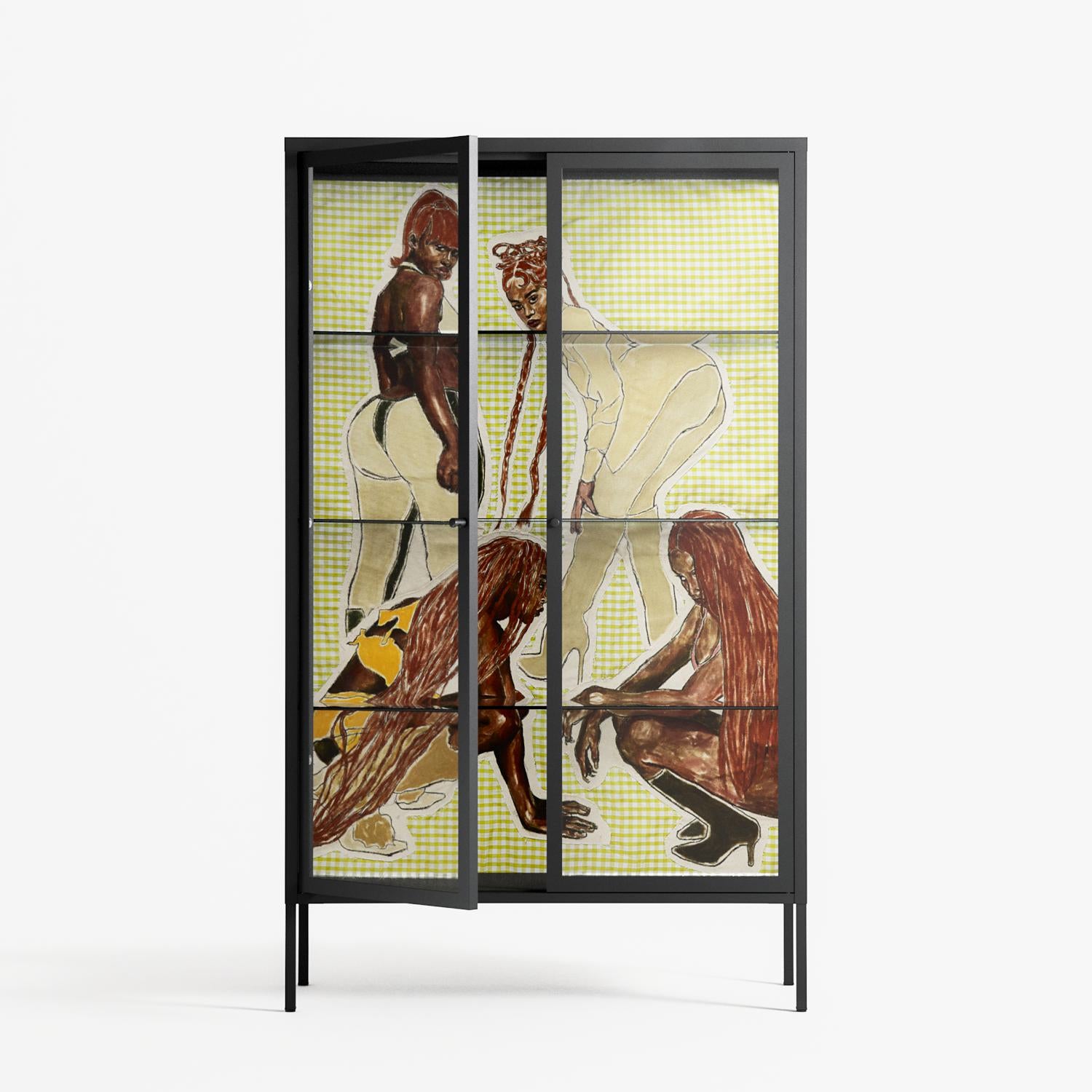 Can You Face It - Cabinet - Sophie Goudman-Peachey - Antracite - Clear glass
