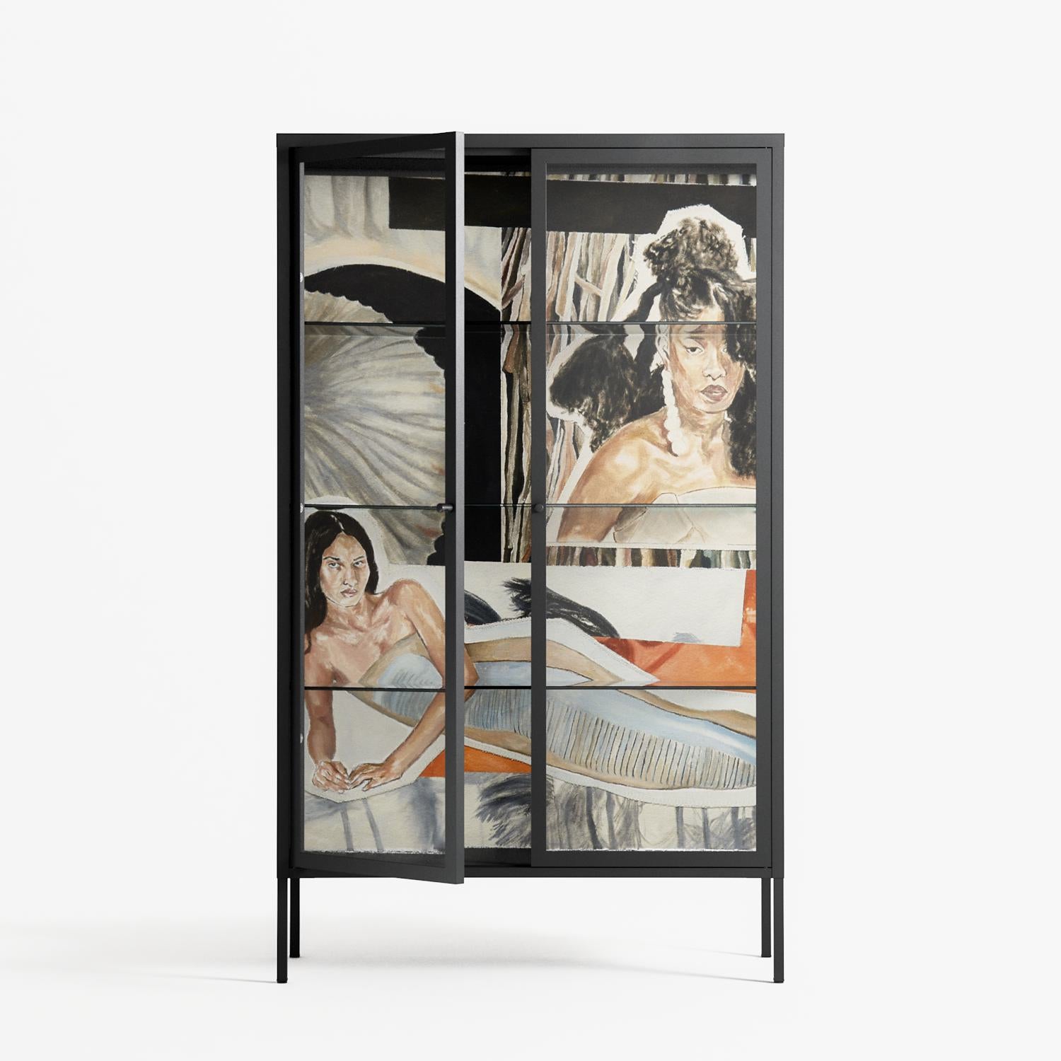 Sweet Far Away - Cabinet - Sophie Goudman-Peachey - Antracite - Clear glass
