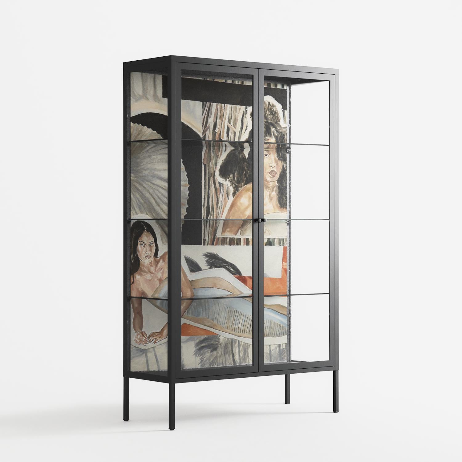 Sweet Far Away - Cabinet - Sophie Goudman-Peachey - Antracite - Clear glass