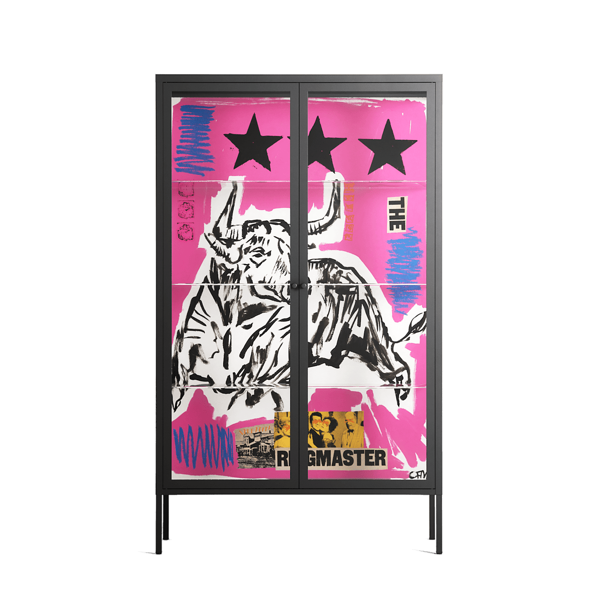 The Ringmaster - Cabinet - Caitlin Flood-Molyneux - Antracite - Clear glass