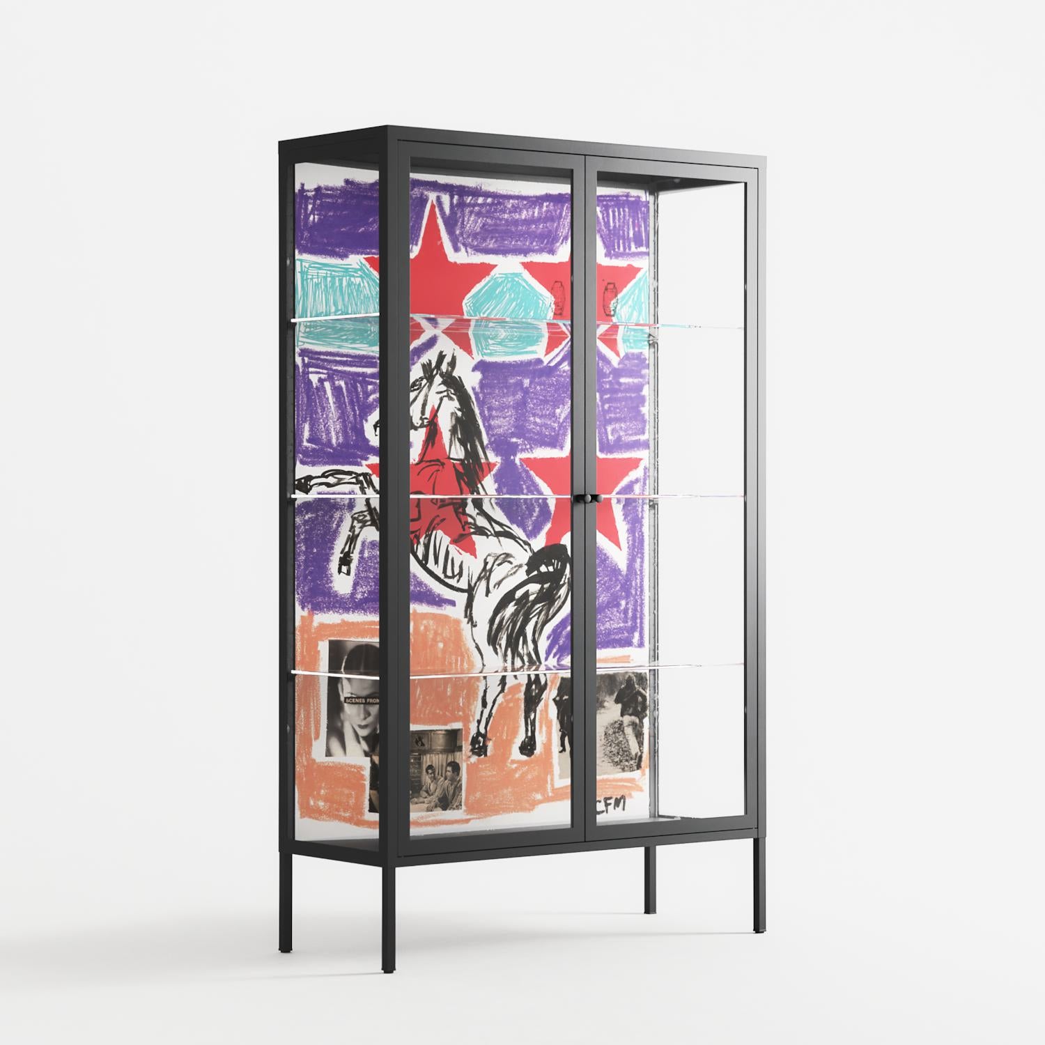 Scenes From - Cabinet - Caitlin Flood-Molyneux - Antracite - Clear glass