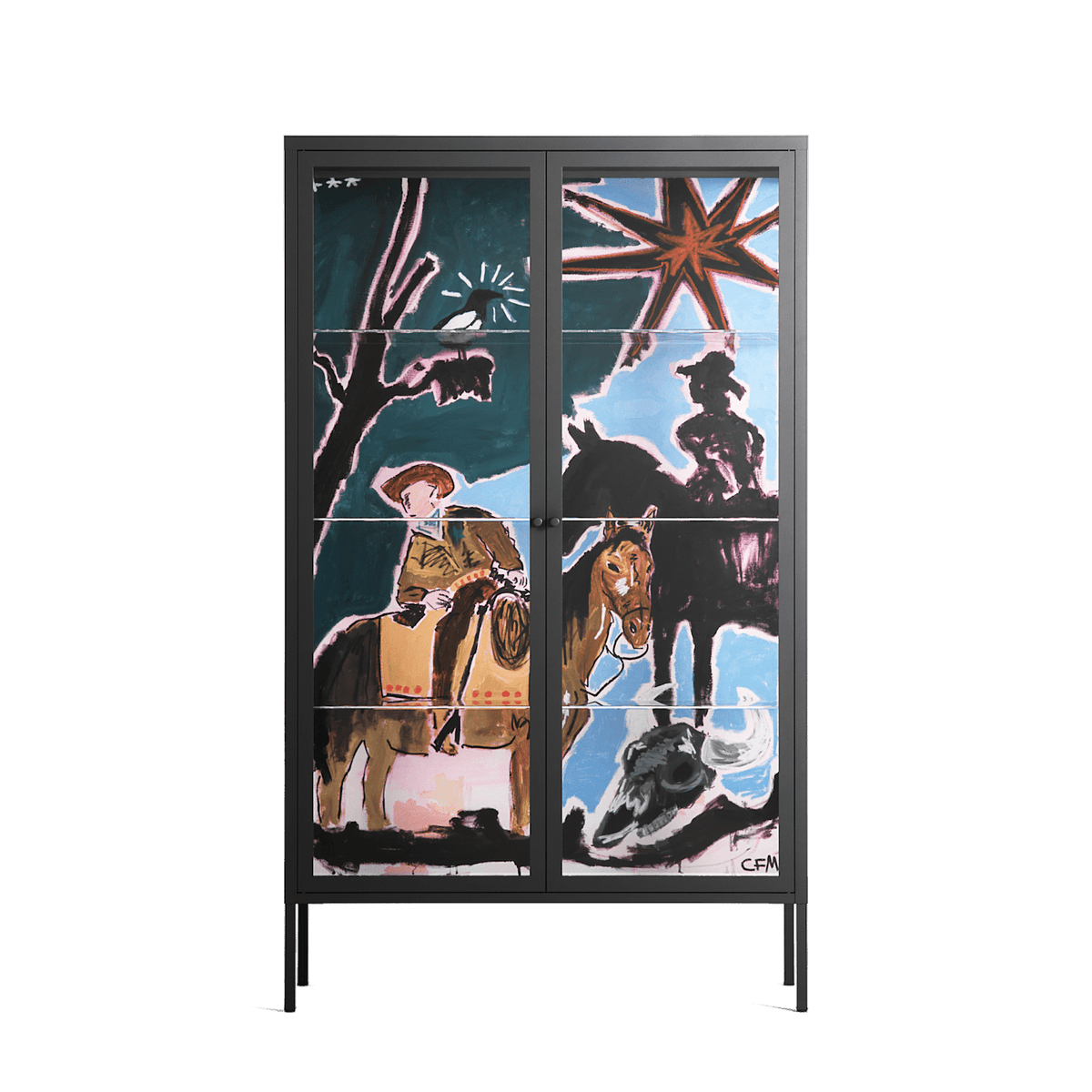 Hidden Sorrow - Cabinet - Caitlin Flood-Molyneux - Antracite - Clear glass
