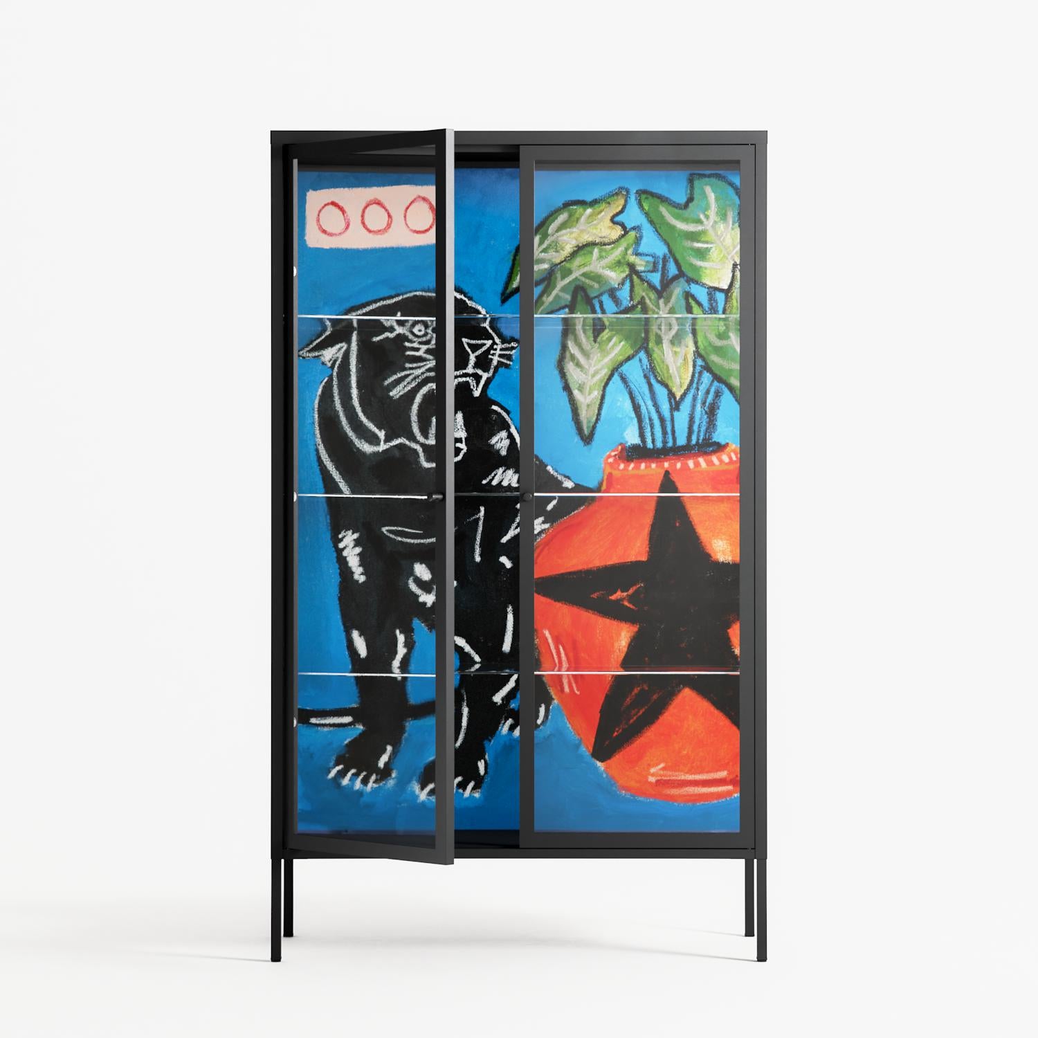 Staying Grounded - Cabinet - Caitlin Flood-Molyneux - Antracite - Clear glass