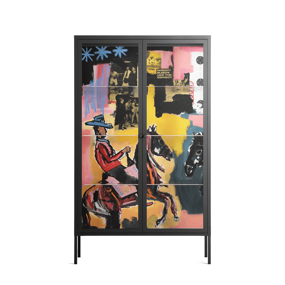 Deadlock - Cabinet - Caitlin Flood-Molyneux - Antracite - Clear glass