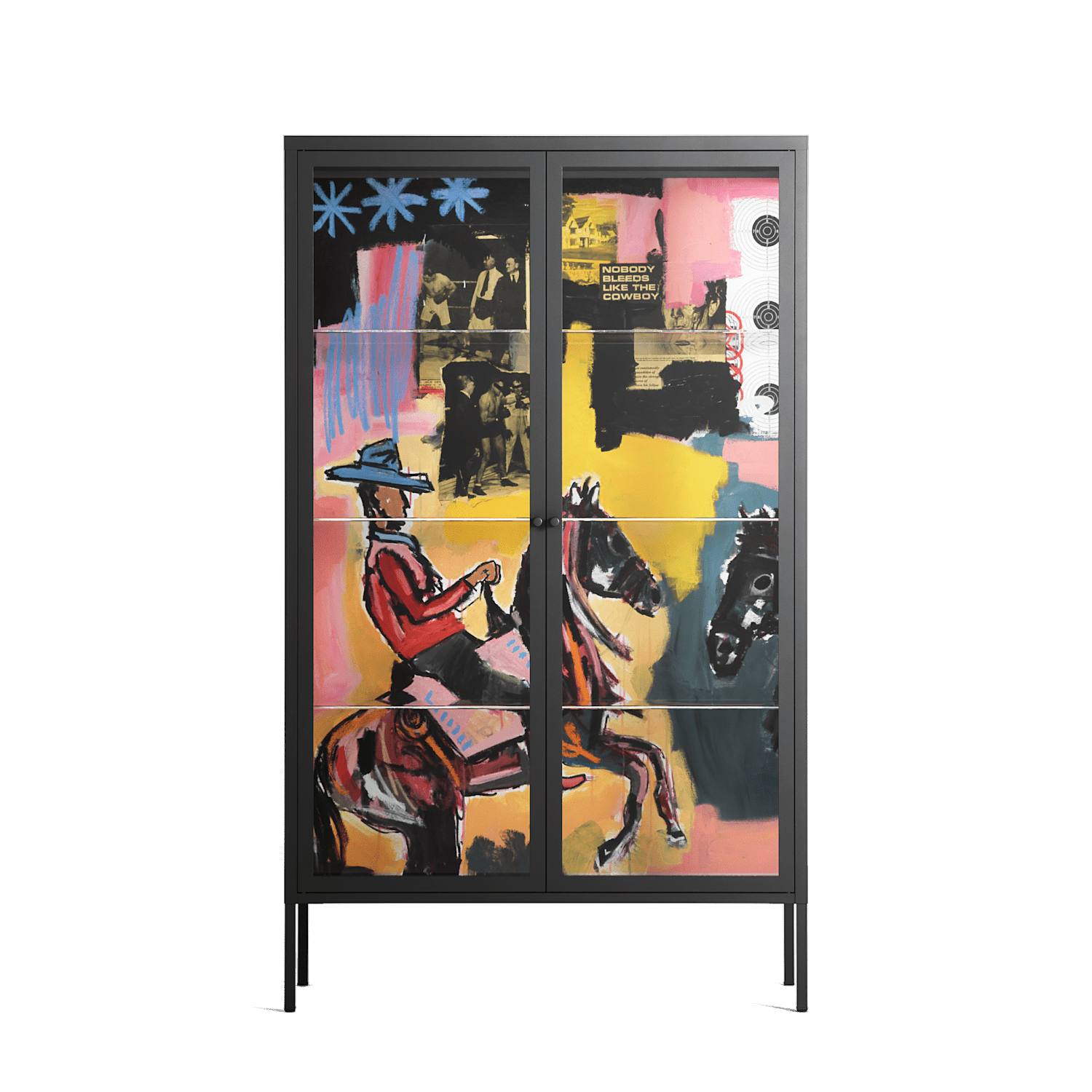 Deadlock - Cabinet - Caitlin Flood-Molyneux - Antracite - Clear glass