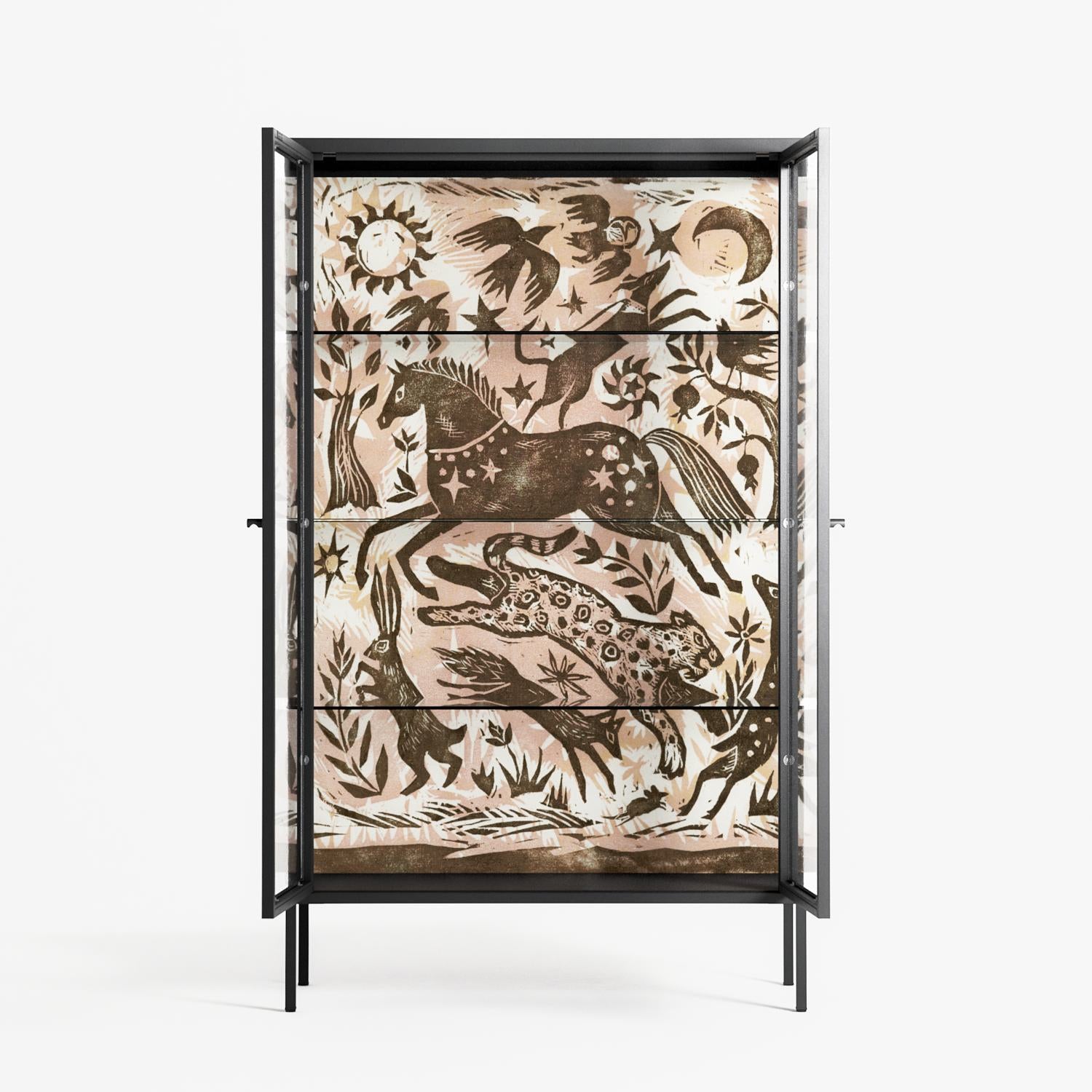 Delight Pink - Cabinet - Diana Catchpole - Antracite - Clear glass