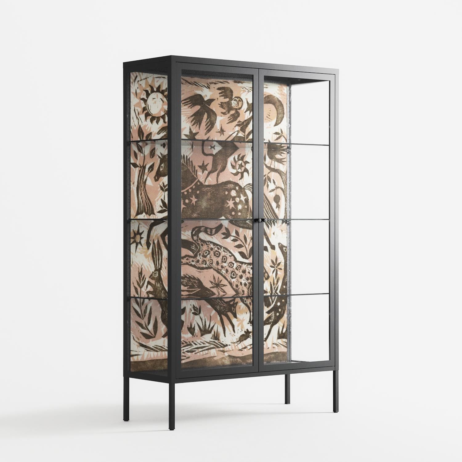 Delight Pink - Cabinet - Diana Catchpole - Antracite - Clear glass