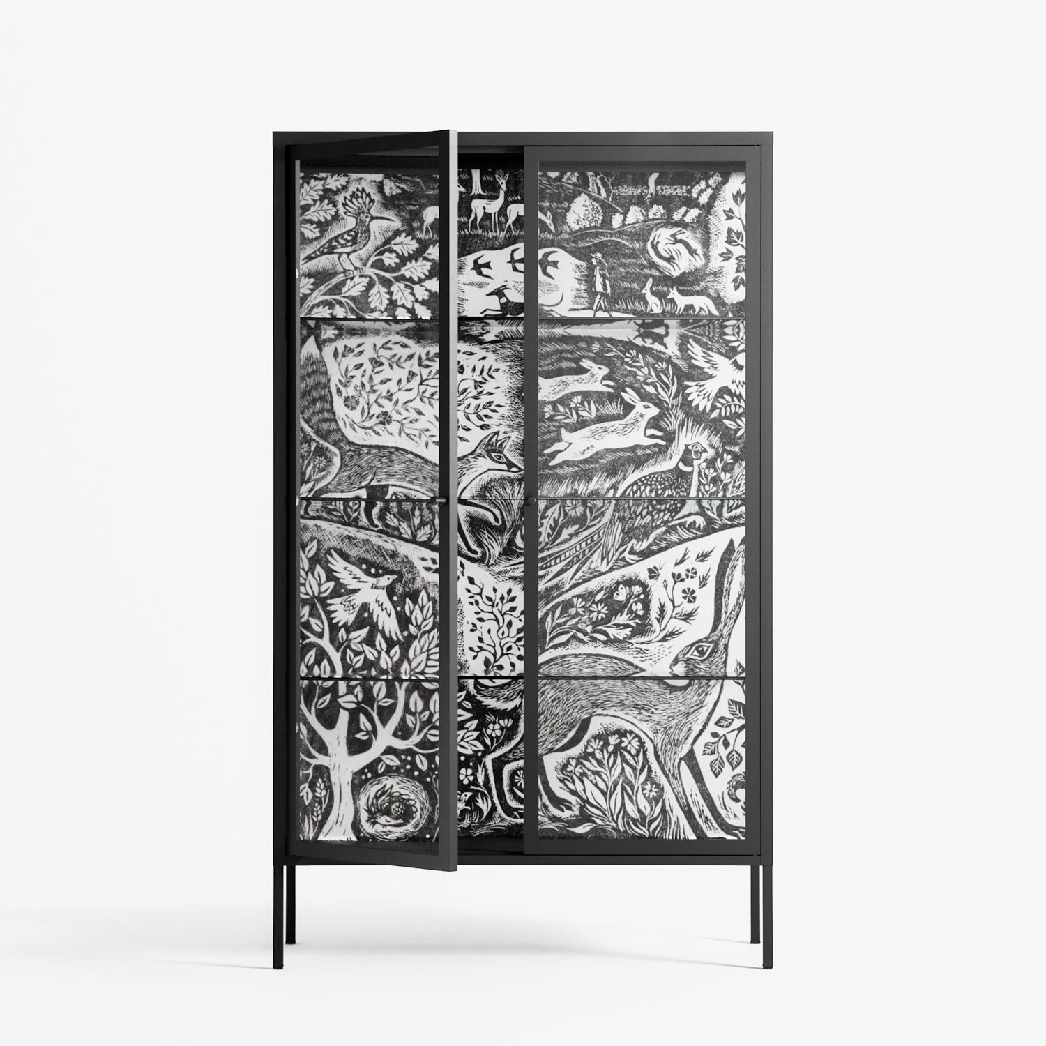 Flight Of Fancy - Cabinet - Diana Catchpole - Antracite - Clear glass