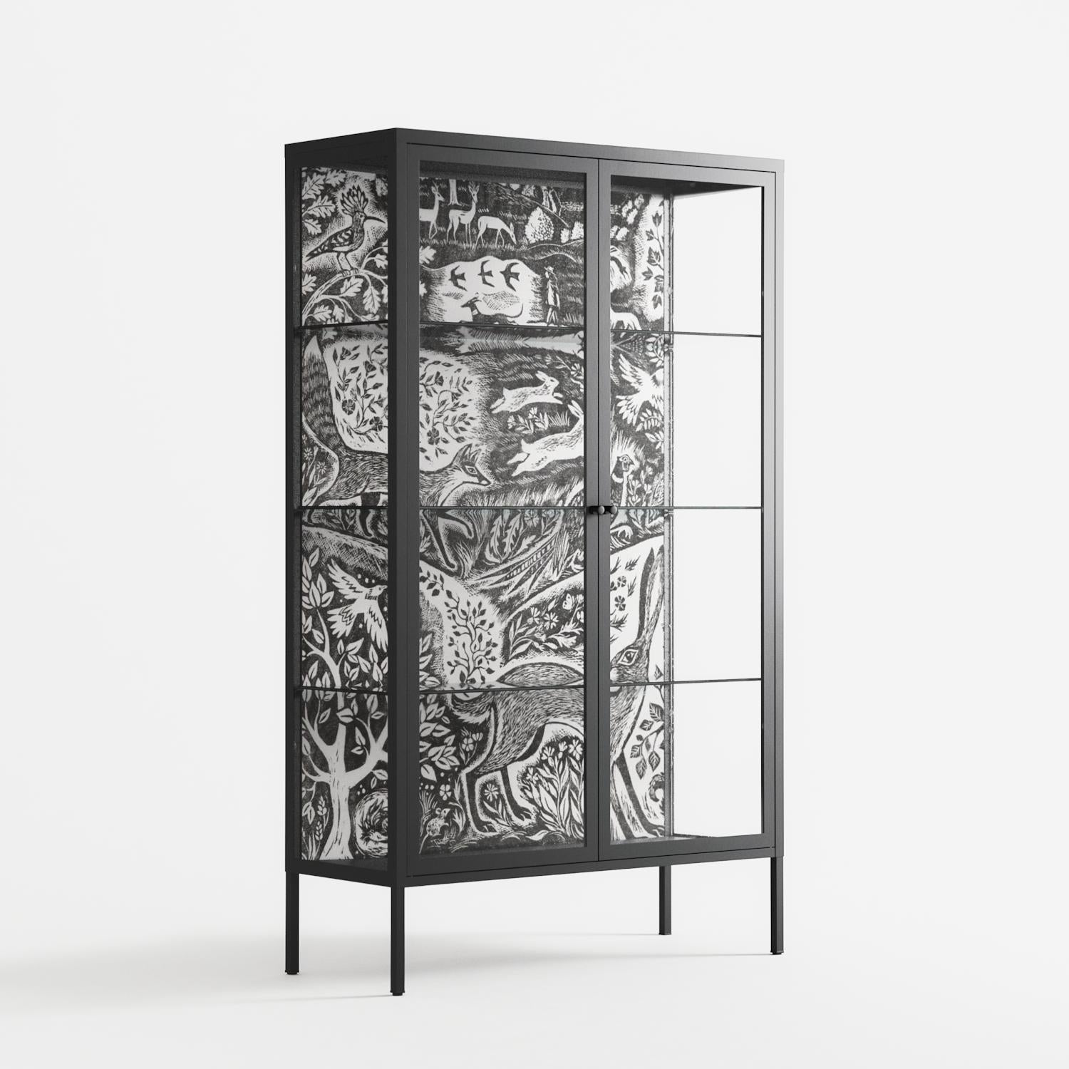 Flight Of Fancy - Cabinet - Diana Catchpole - Antracite - Clear glass