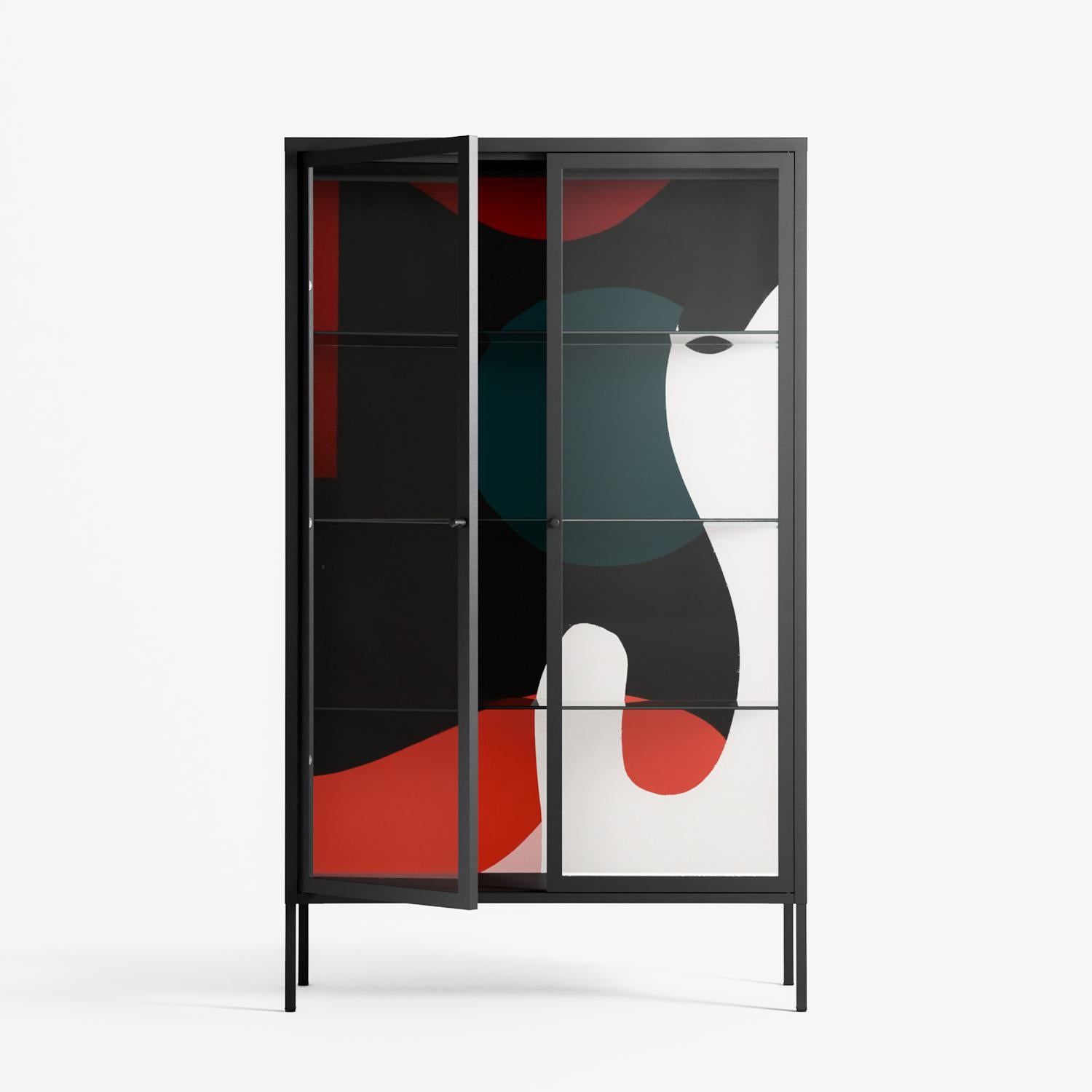 Plume - Cabinet - Rikki Hewitt - Antracite - Clear glass