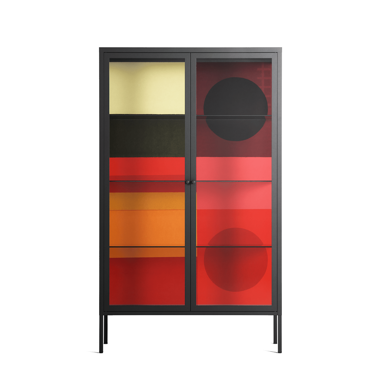 Turnstile - Cabinet - Rikki Hewitt - Antracite - Clear glass