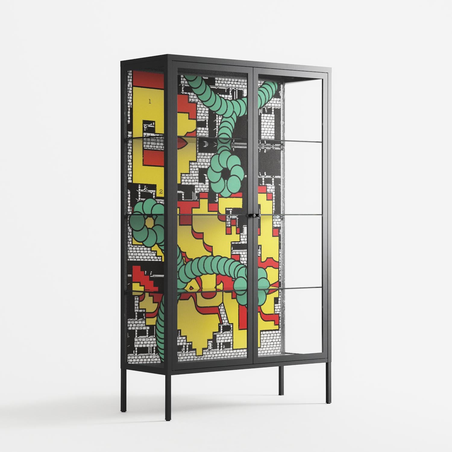 Maps - Cabinet - Naia Escribano - Antracite - Clear glass