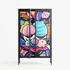 Sansone - Cabinet - Maddalena Fanfani - Antracite - Clear glass