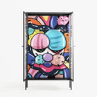 Sansone - Cabinet - Maddalena Fanfani - Antracite - Clear glass