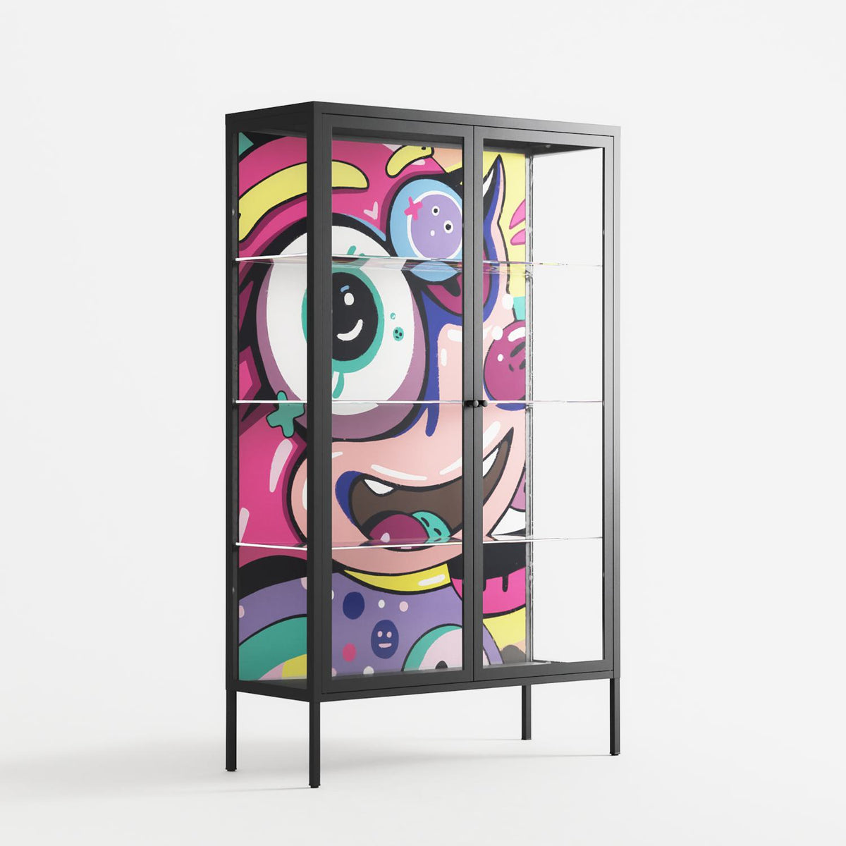 HappyFe - Cabinet - Maddalena Fanfani - Antracite - Clear glass
