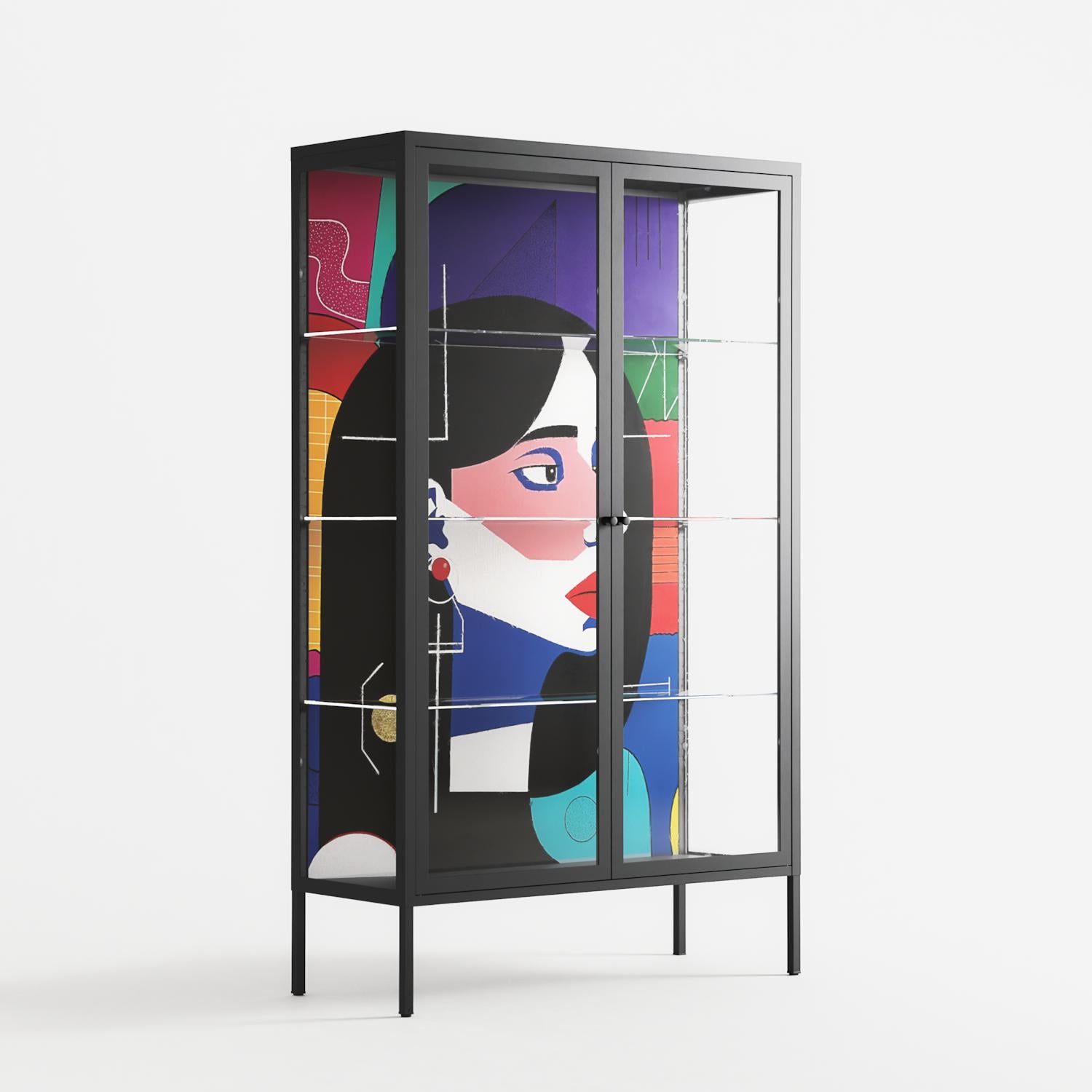 Chained To Perception - Cabinet - Mathilda Kienast - Antracite - Clear glass