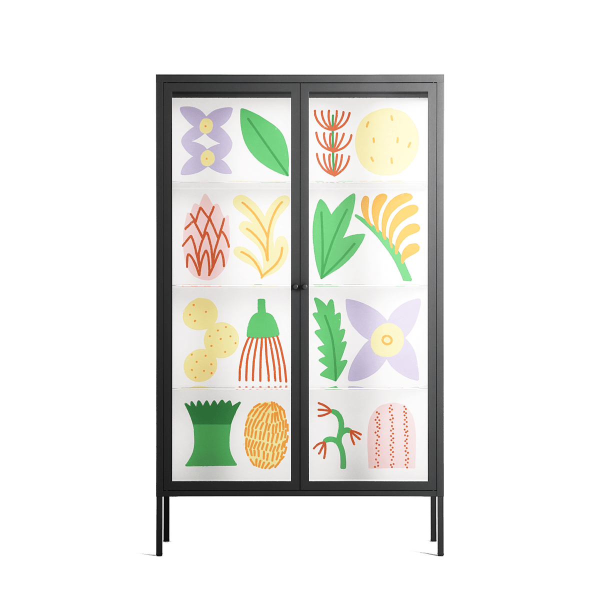 Shapes - Cabinet - Lydia Greaves - Antracite - Clear glass