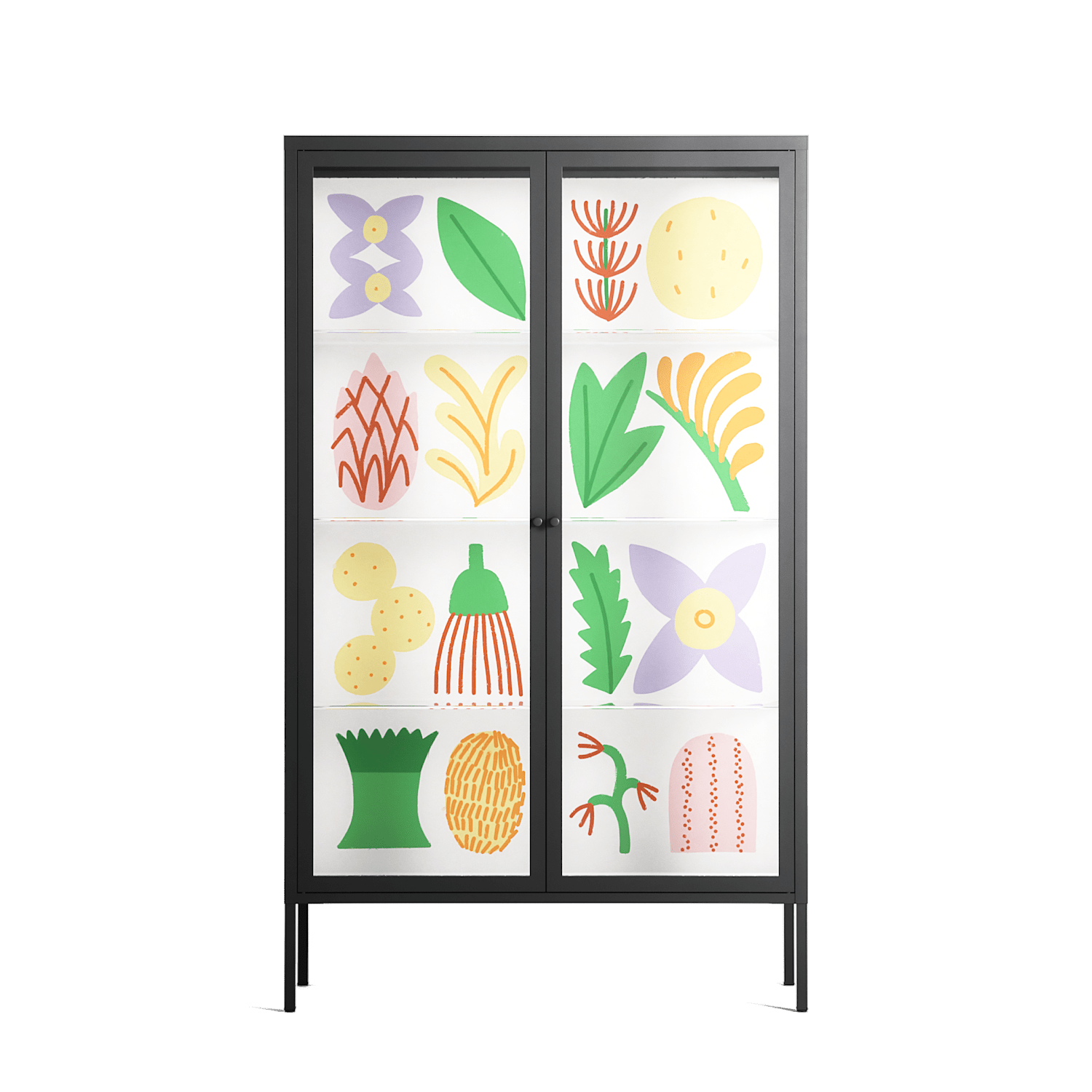 Shapes - Cabinet - Lydia Greaves - Antracite - Clear glass