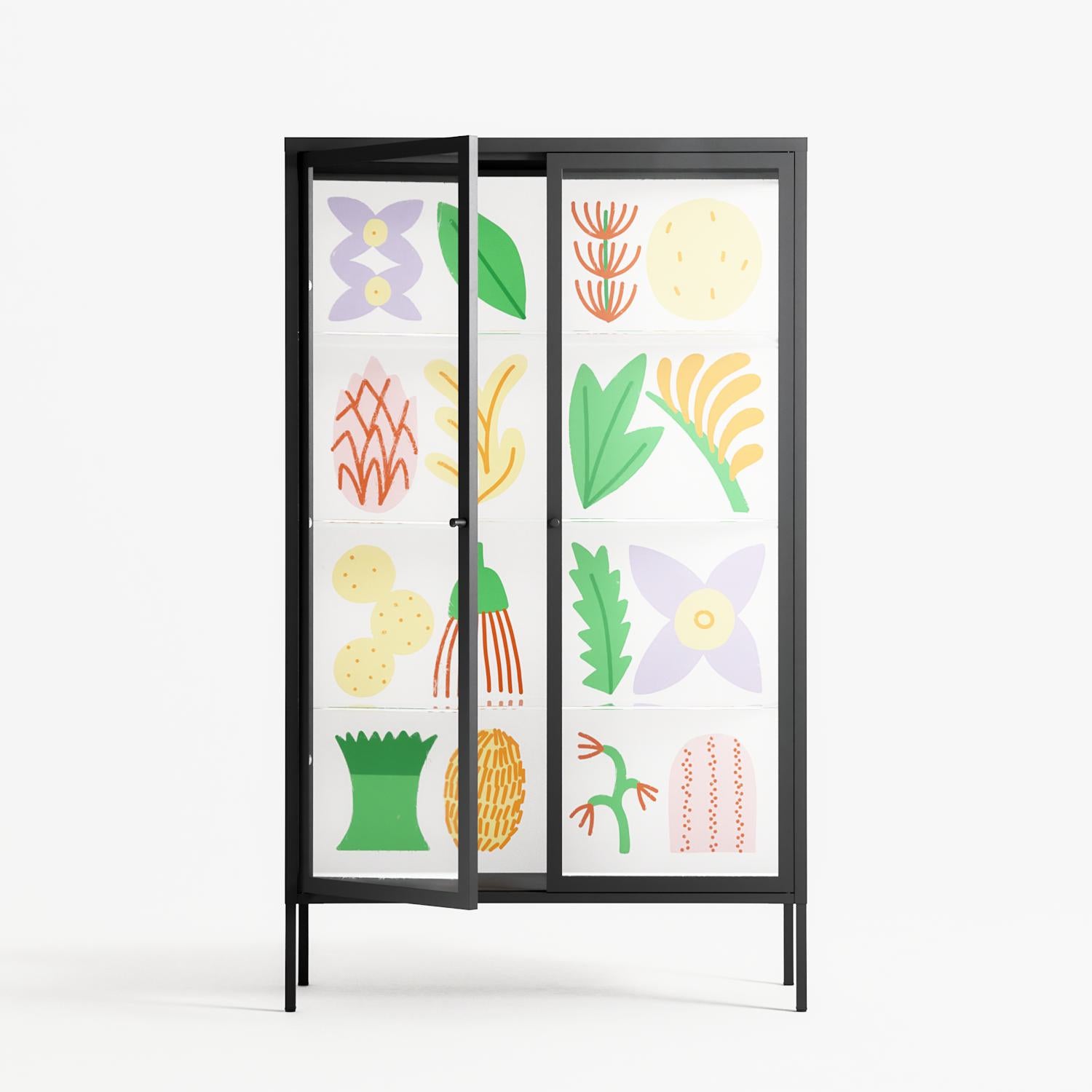 Shapes - Cabinet - Lydia Greaves - Antracite - Clear glass