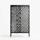 Wave In Wave - Cabinet - Guido De Boer - Antracite - Clear glass