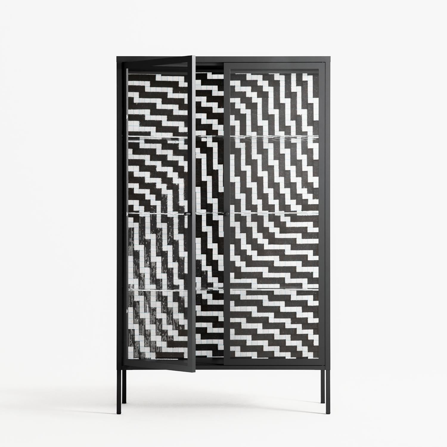 Wave In Wave - Cabinet - Guido De Boer - Antracite - Clear glass