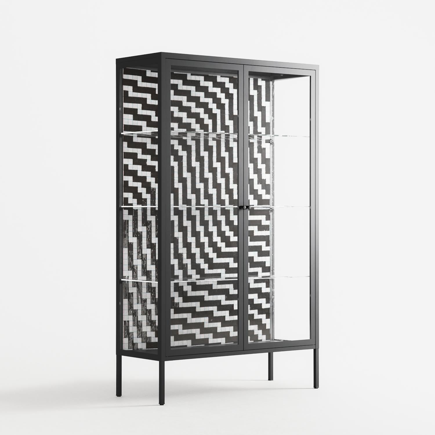 Wave In Wave - Cabinet - Guido De Boer - Antracite - Clear glass